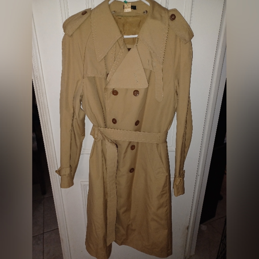 Europe Craft Trench Coat Vintage Tan Unisex Belt
